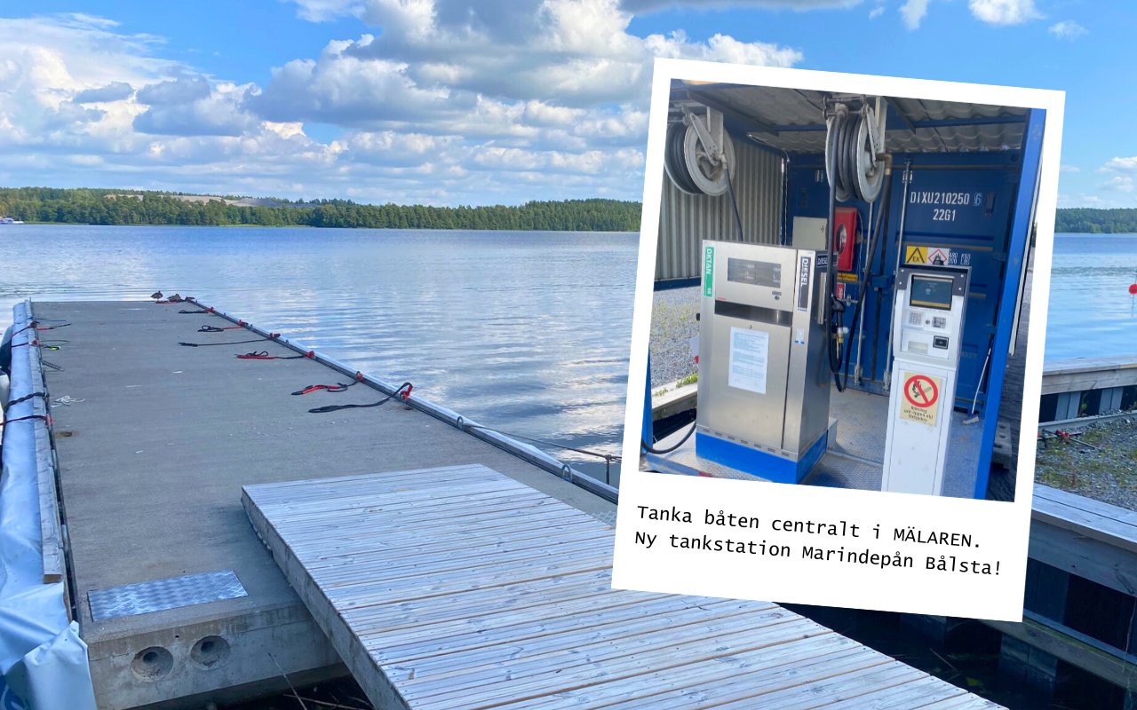 Ny tankstation i Mälaren hos Marindepån Bålsta